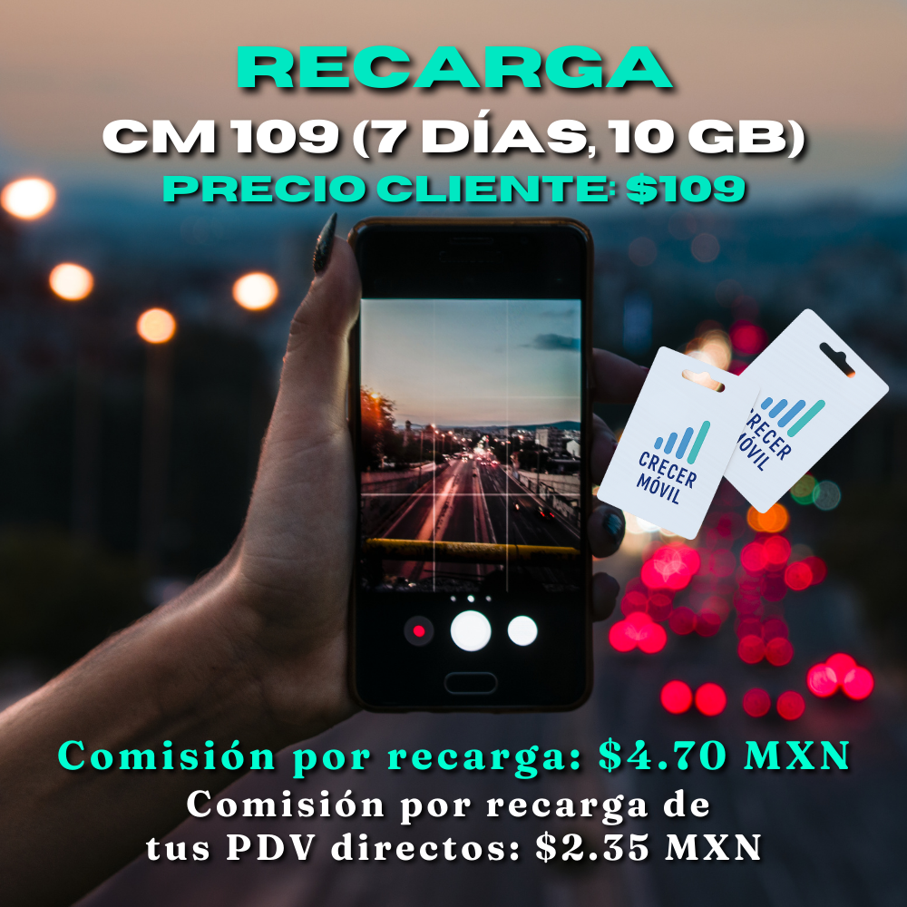 CM 109 (7 días, 10GB) – RECARGA