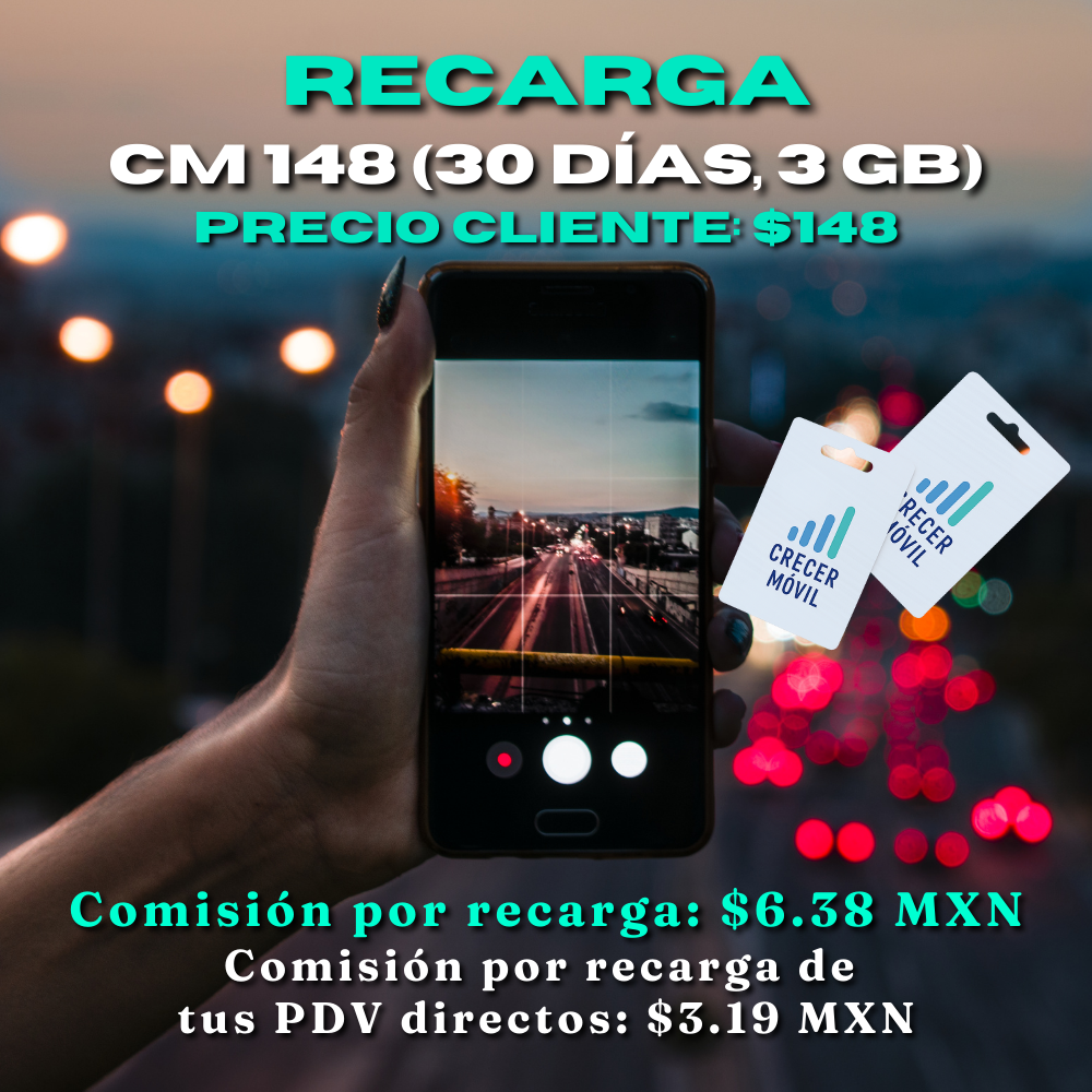 CM 148 (30 días, 3GB) – RECARGA