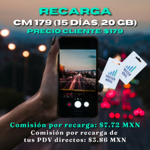 CM 179 (15 días, 20GB) – RECARGA