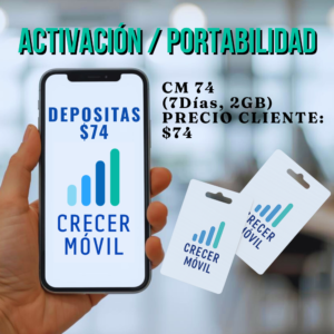 CM 74 (7 días, 2GB) – ACTIVACIÓN / PORTABILIDAD