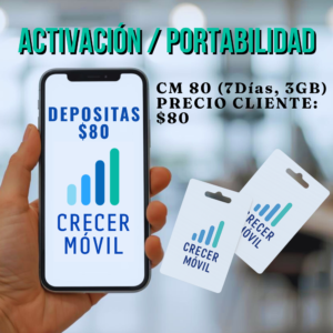 CM 80 (7 días, 3GB) – ACTIVACIÓN / PORTABILIDAD